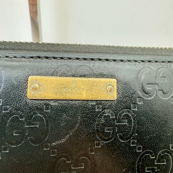 🖤 Gucci GG Guccissima Black Leather Zip-Around Wallet (Authenticated)‎ - Picture 2 of 11